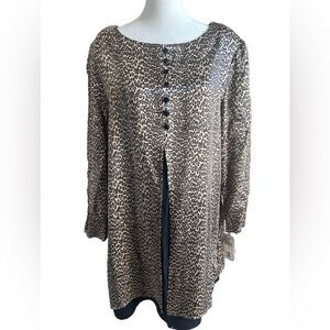 Elegant Vintage Women’s Leopard Print Blouse